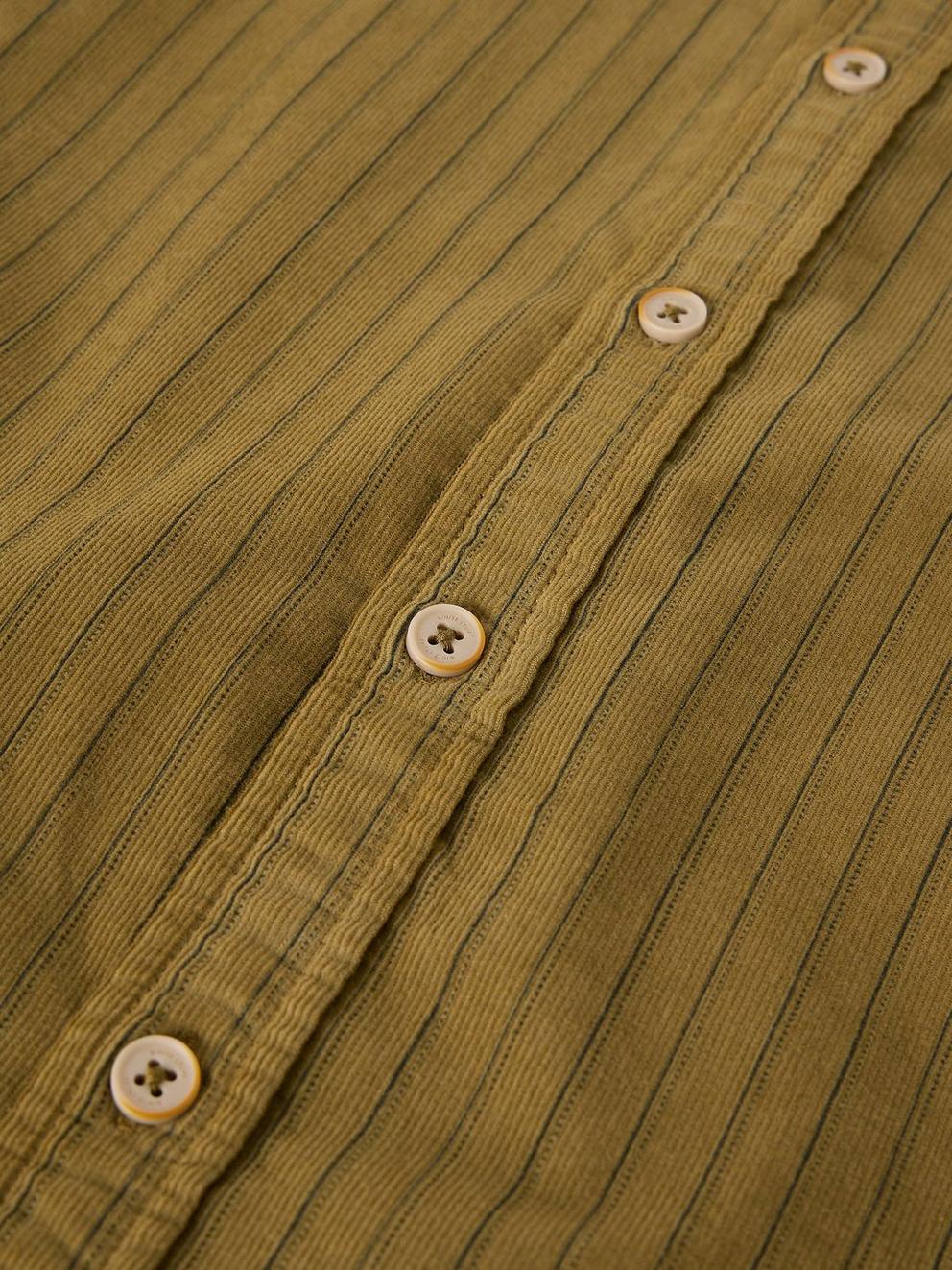 BRUTON CORD SHIRT in DK CHART - FLAT DETAIL