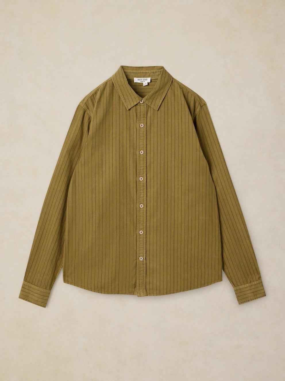 BRUTON CORD SHIRT in DK CHART - FLAT FRONT