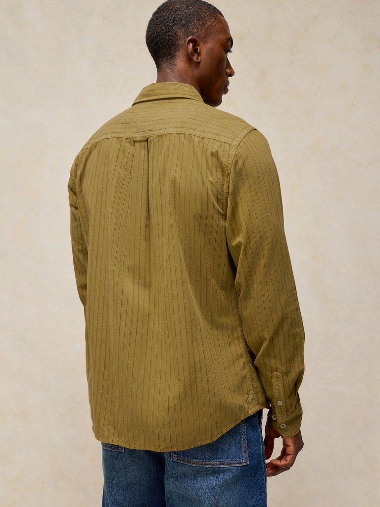 BRUTON CORD SHIRT in DK CHART - MODEL BACK