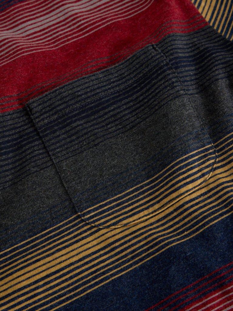 HORSHAM STRIPE TEE in GREY MLT - FLAT DETAIL