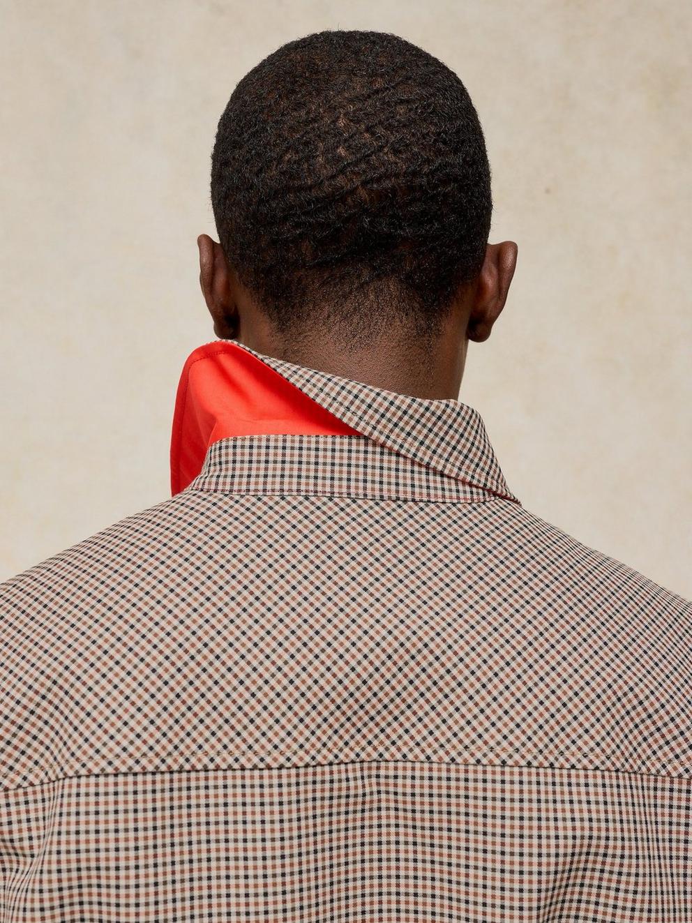 CROYDE GINGHAM COACH JACKET in NAT MLT - FLAT BACK