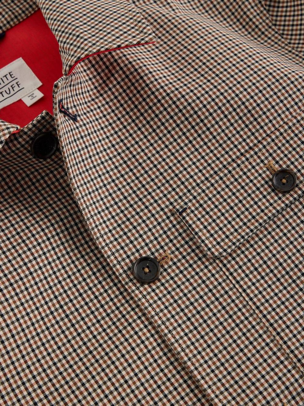 CROYDE GINGHAM COACH JACKET in NAT MLT - FLAT DETAIL