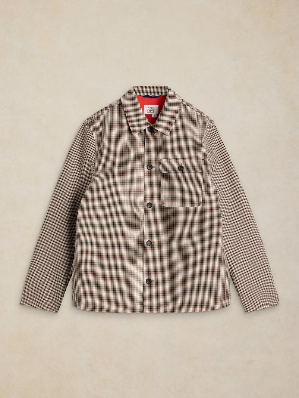 CROYDE GINGHAM COACH JACKET in NAT MLT - FLAT FRONT