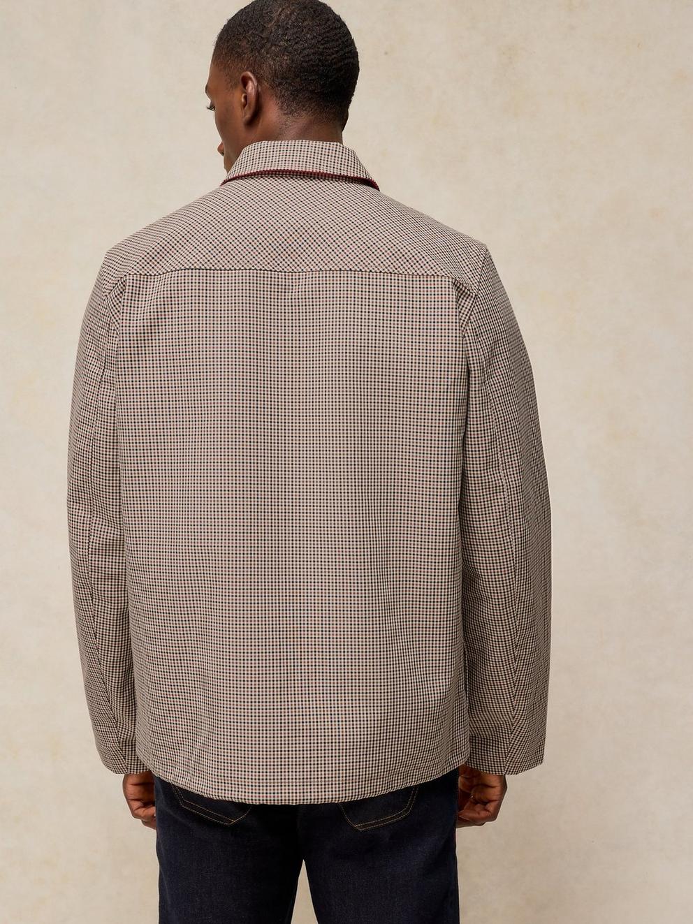 CROYDE GINGHAM COACH JACKET in NAT MLT - MODEL BACK
