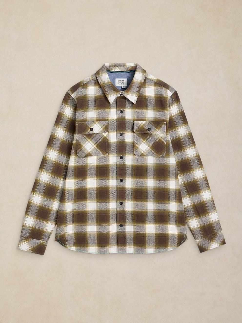 DARWEN CHECK SHIRT in CHART MLT - FLAT FRONT