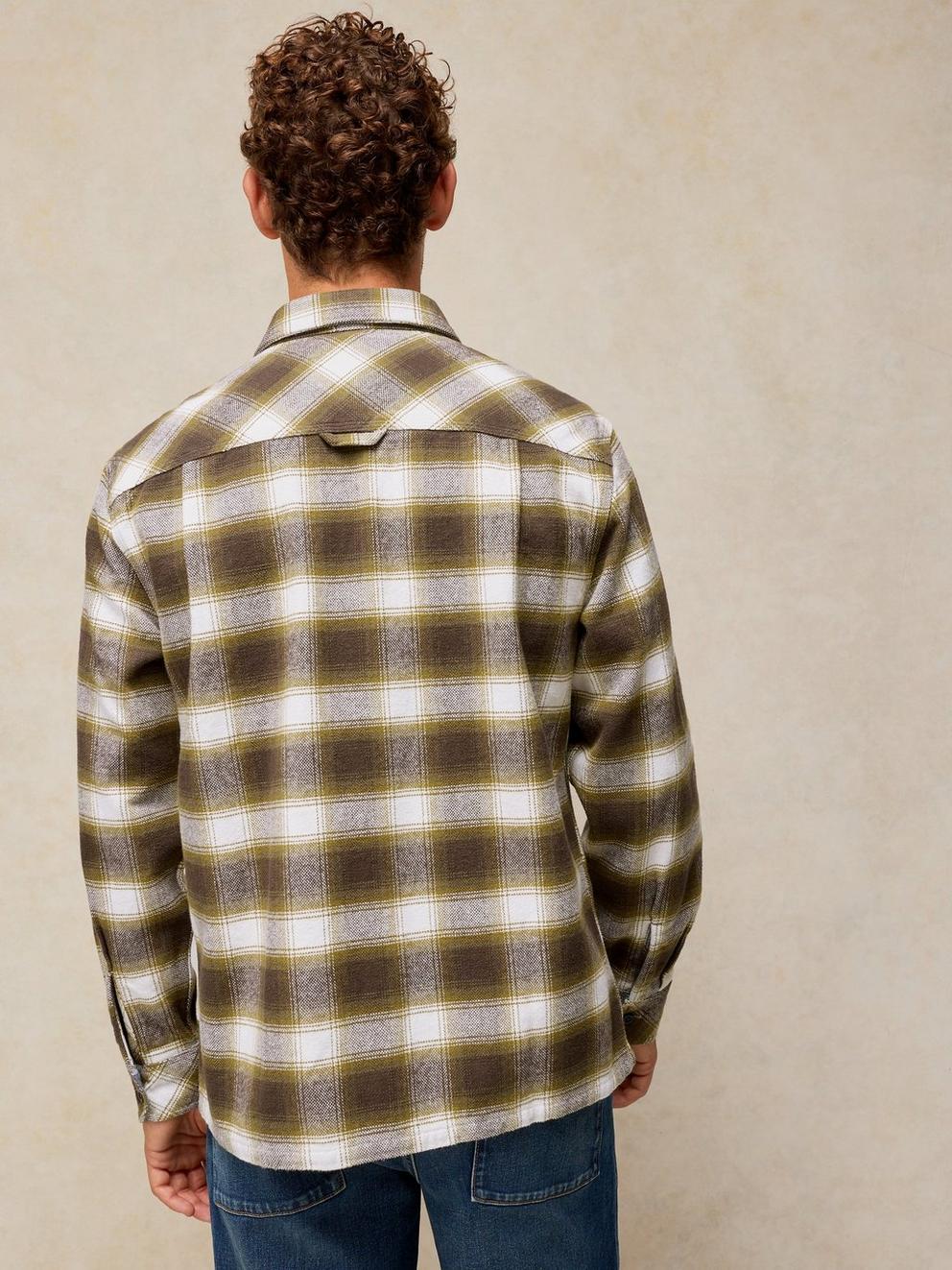 DARWEN CHECK SHIRT in CHART MLT - MODEL BACK
