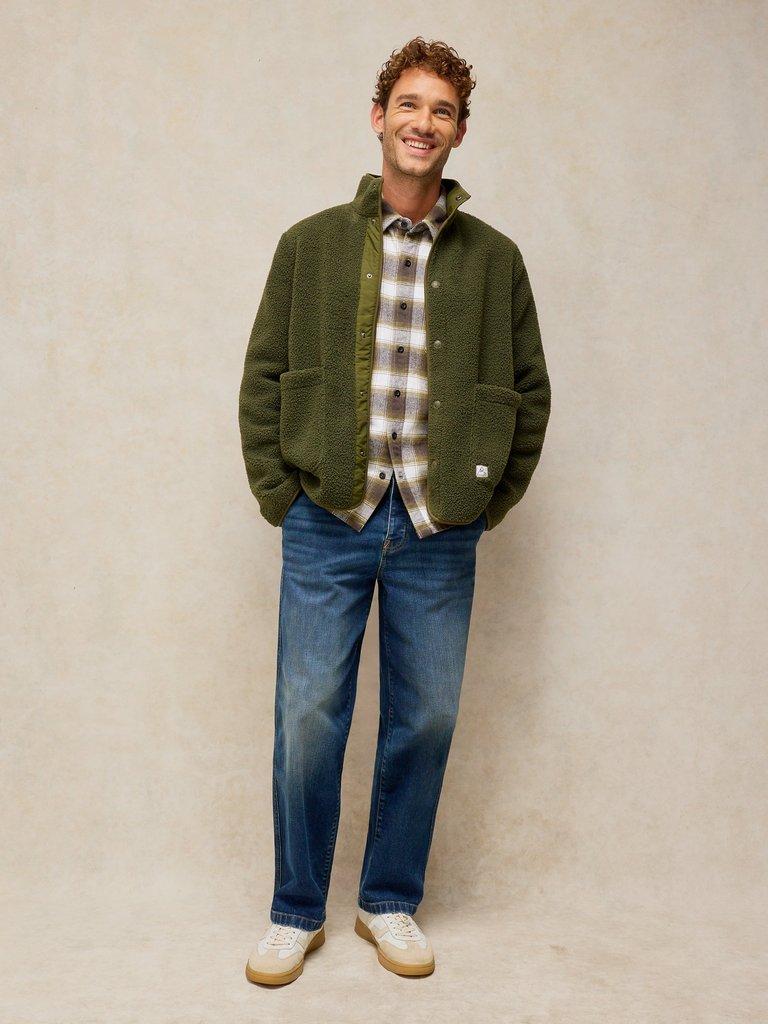 DARWEN CHECK SHIRT in CHART MLT - MODEL FRONT