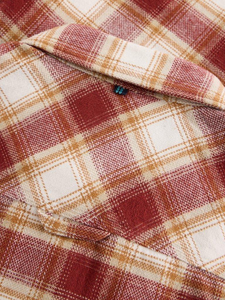 DARWEN CHECK SHIRT in RED MLT - FLAT DETAIL