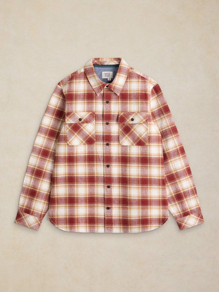 DARWEN CHECK SHIRT in RED MLT - FLAT FRONT