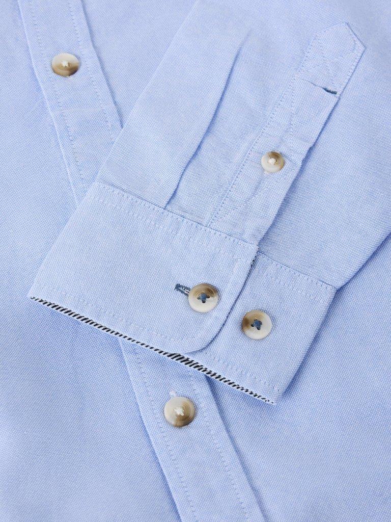 BRUTON OXFORD SHIRT in CHAMB BLUE - FLAT DETAIL