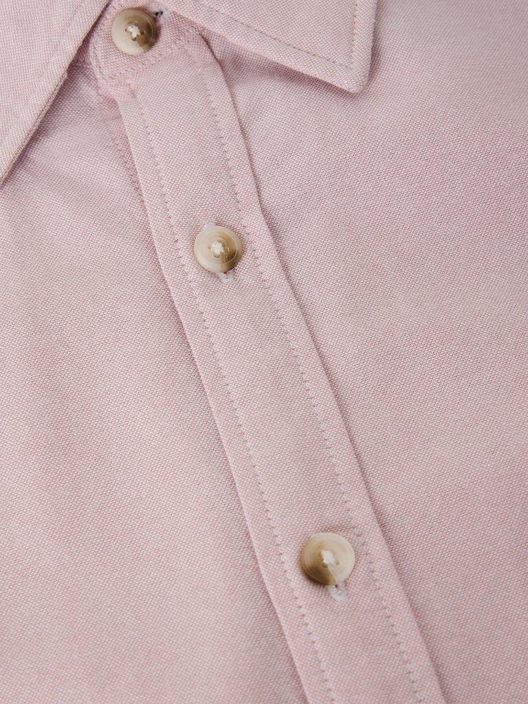 BRUTON OXFORD SHIRT in LGT PINK - FLAT DETAIL