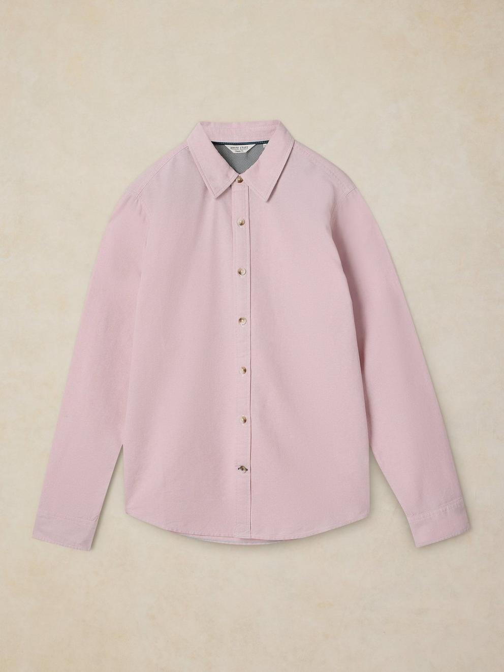 BRUTON OXFORD SHIRT in LGT PINK - FLAT FRONT