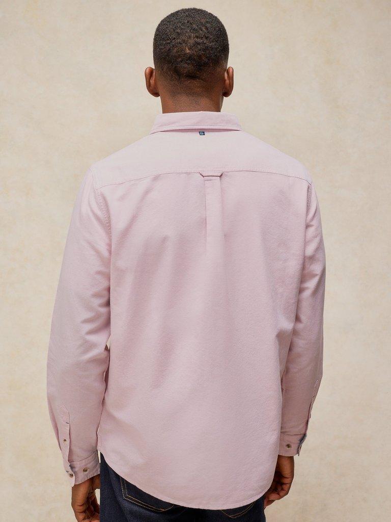 BRUTON OXFORD SHIRT in LGT PINK - MODEL BACK