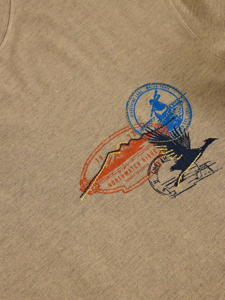 ABERSOCH EMBROIDERED TEE in NAT MLT - FLAT DETAIL