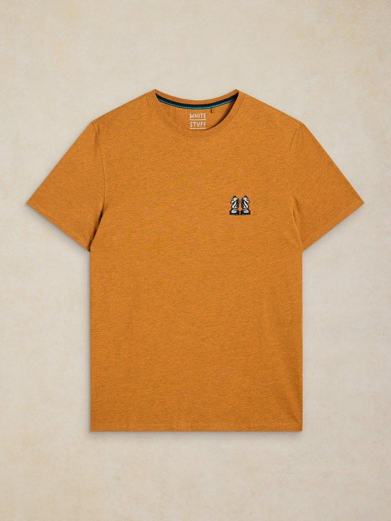 ABERSOCH EMBROIDERED TEE in YELLOW MLT - FLAT FRONT