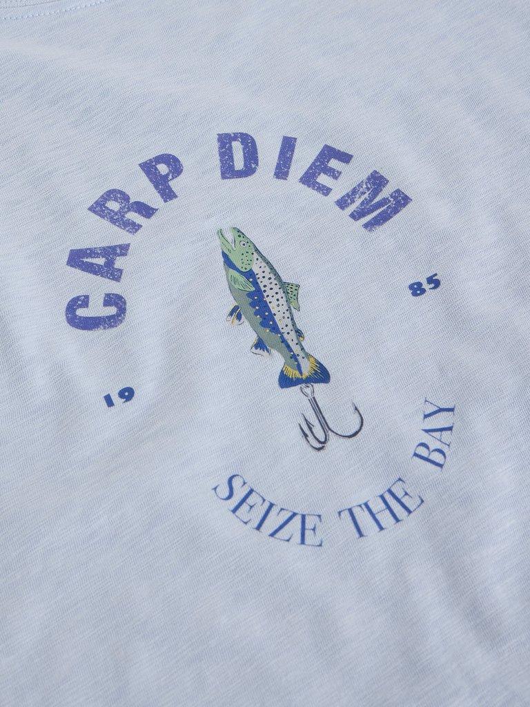 ABERSOCH GRAPHIC TEE in BLUE PR - FLAT DETAIL