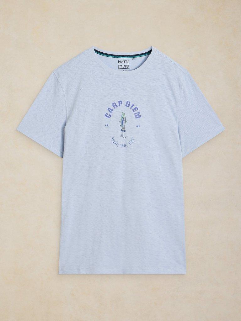ABERSOCH GRAPHIC TEE in BLUE PR - FLAT FRONT