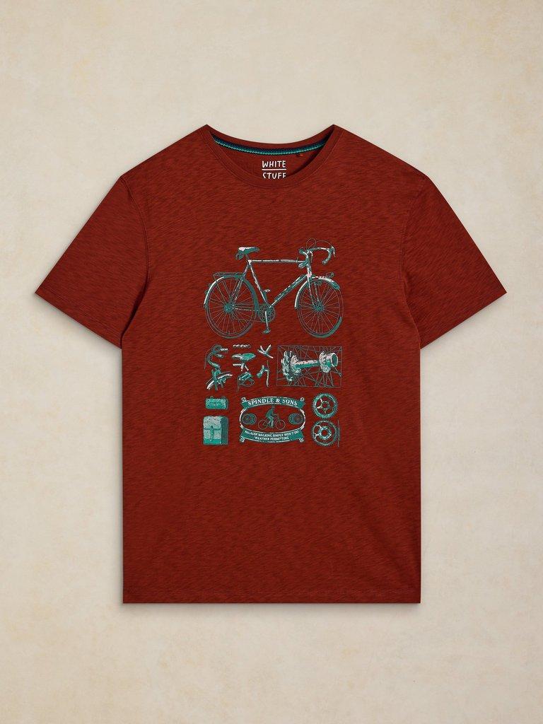 ABERSOCH GRAPHIC TEE in RED PR - FLAT FRONT