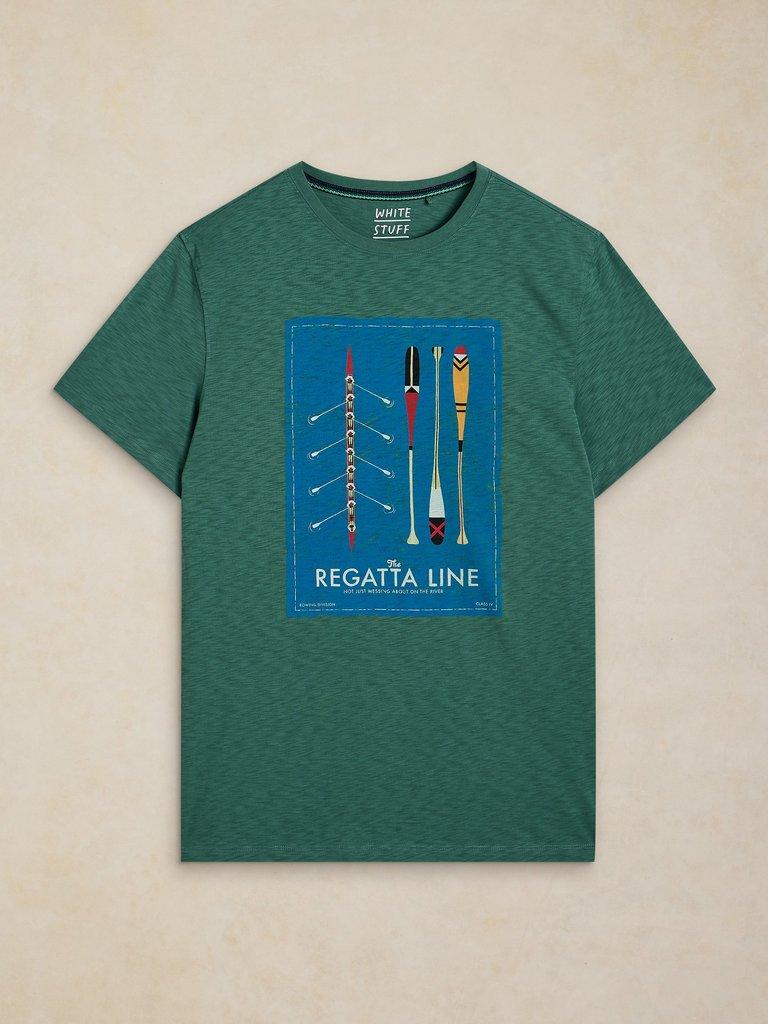 ABERSOCH GRAPHIC TEE in GREEN PR - FLAT FRONT
