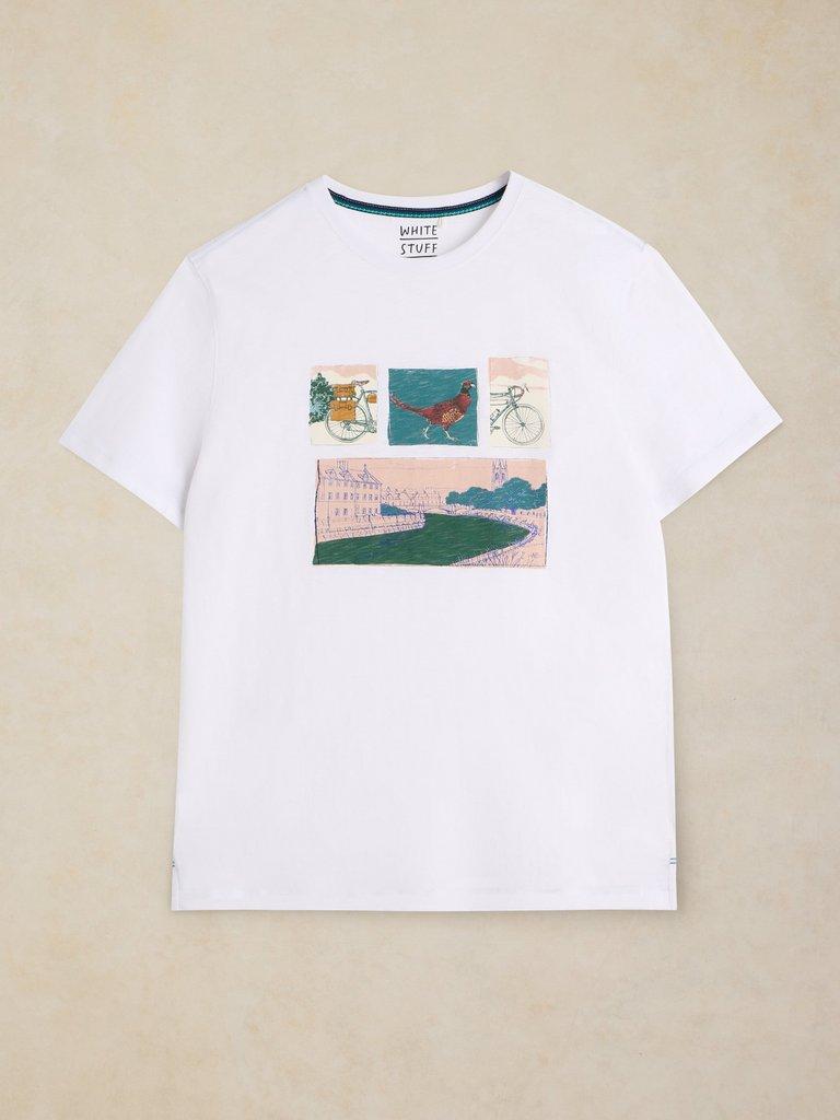 ABERSOCH GRAPHIC TEE in WHITE PR - FLAT FRONT