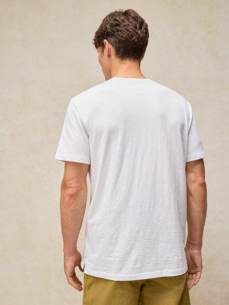 ABERSOCH GRAPHIC TEE in WHITE PR - MODEL BACK