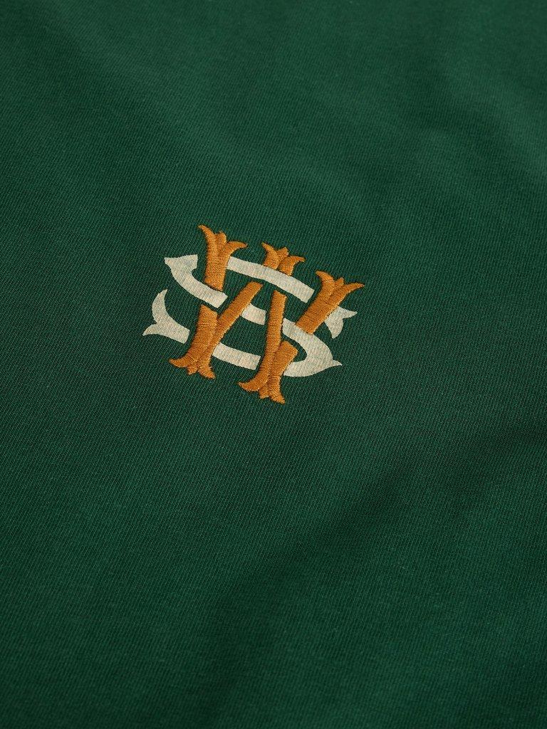 HORSHAM EMBROIDERED TEE in GREEN MLT - FLAT DETAIL