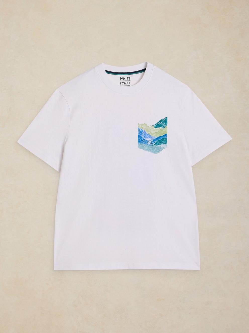 HORSHAM GRAPHIC TEE in WHITE PR - FLAT FRONT