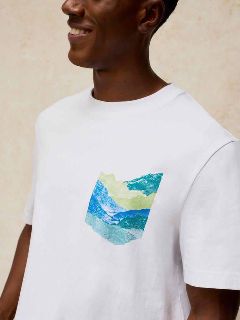 HORSHAM GRAPHIC TEE in WHITE PR - MODEL BACK
