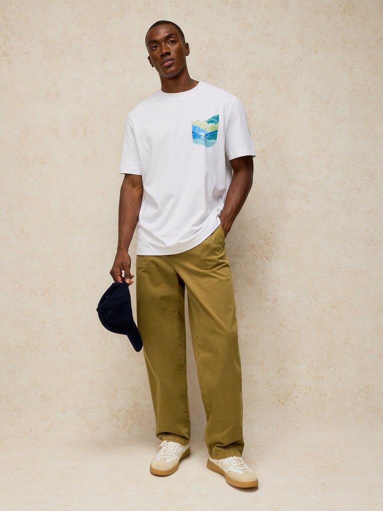 HORSHAM GRAPHIC TEE in WHITE PR - MODEL FRONT