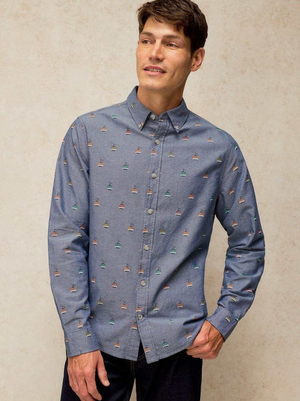 BRUTON OXFORD SHIRT in NAVY PR - LIFESTYLE