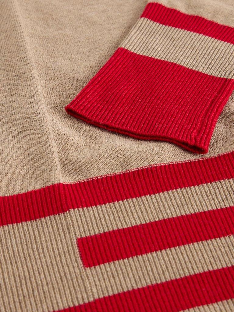 CARA COLLAR JUMPER in NAT MLT - FLAT DETAIL