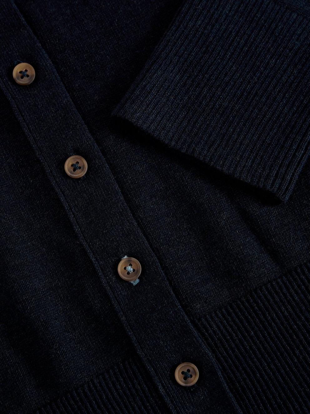 LOIS CARDI in DARK NAVY - FLAT DETAIL