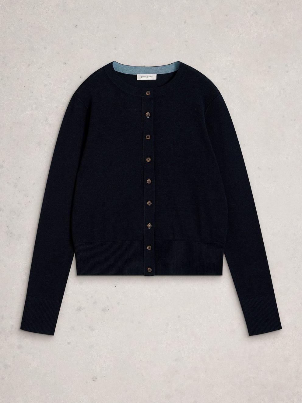 LOIS CARDI in DARK NAVY - FLAT FRONT