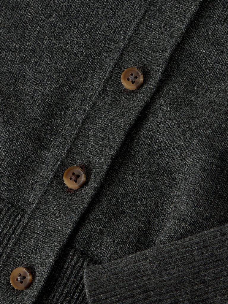 LOIS CARDI in DK GREY - FLAT DETAIL
