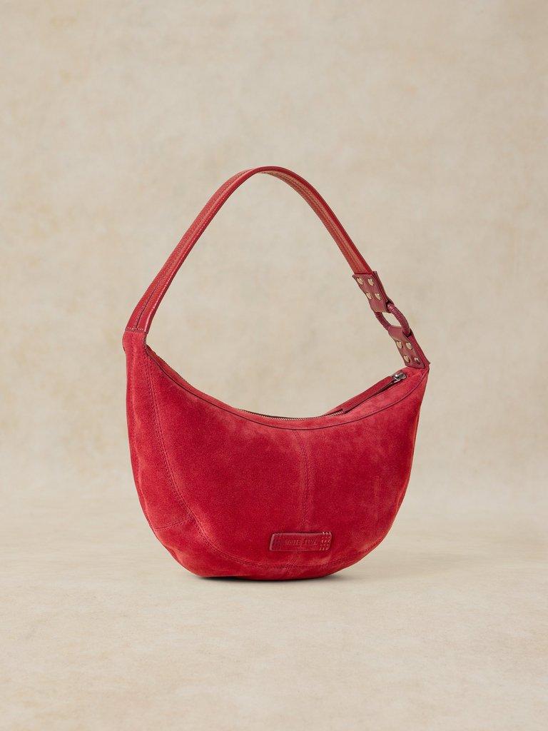 MINI SAFFY SHOULDER BAG in MID RED - FLAT BACK