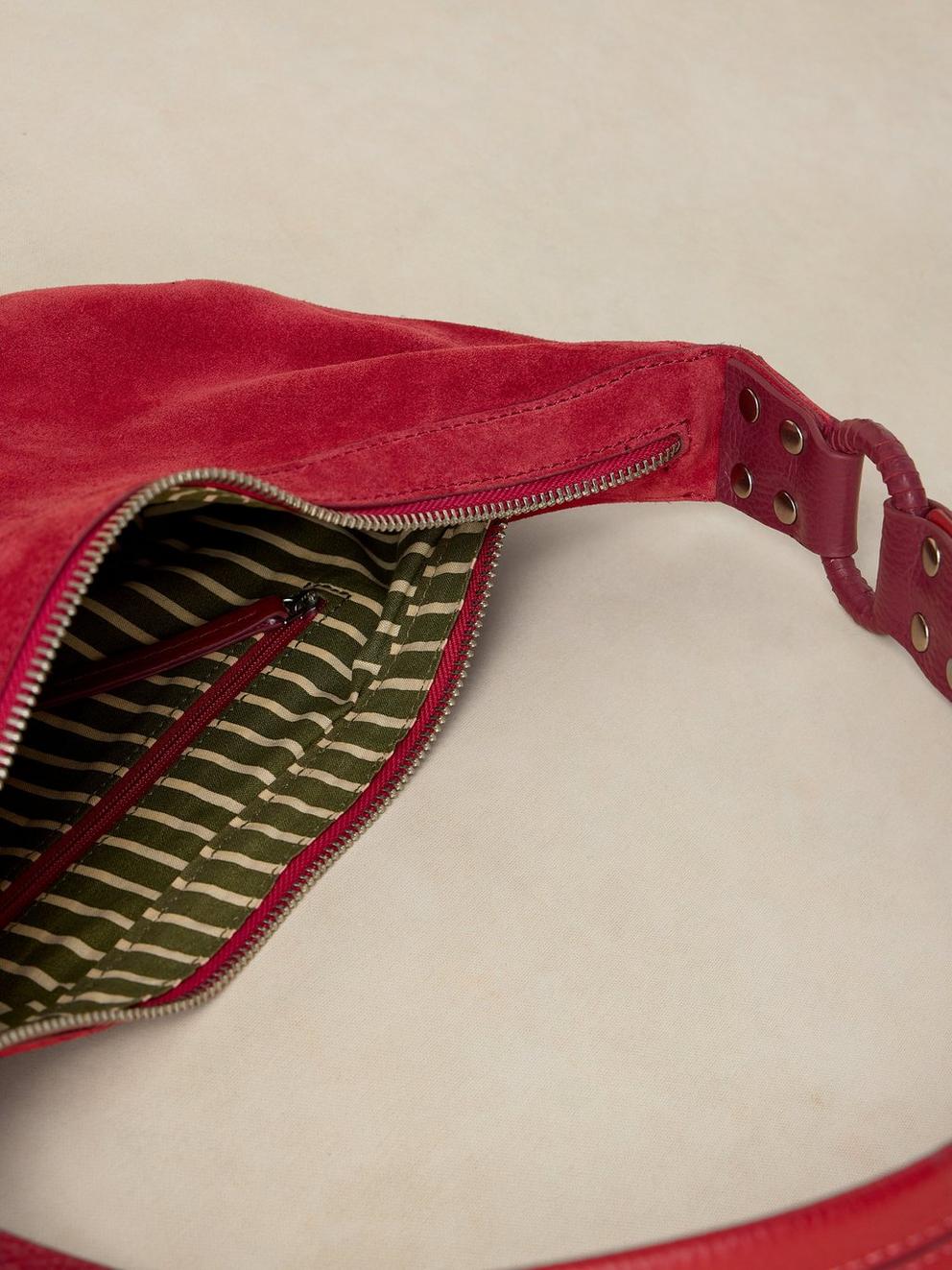 MINI SAFFY SHOULDER BAG in MID RED - FLAT DETAIL