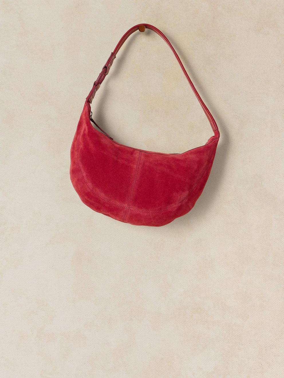 MINI SAFFY SHOULDER BAG in MID RED - FLAT FRONT