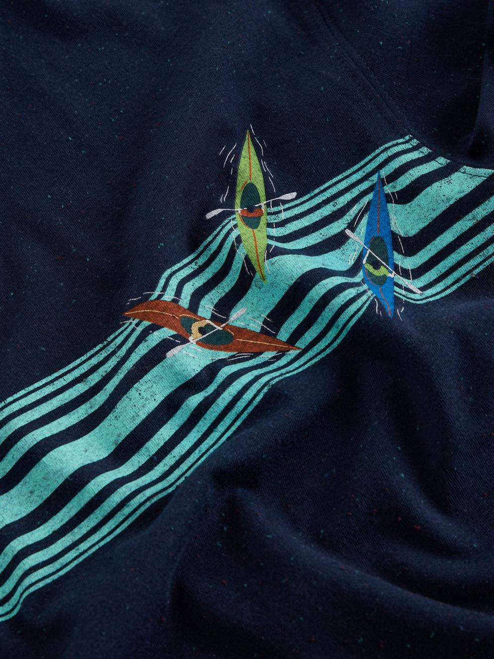 ABERSOCH GRAPHIC TEE in NAVY PR - FLAT DETAIL
