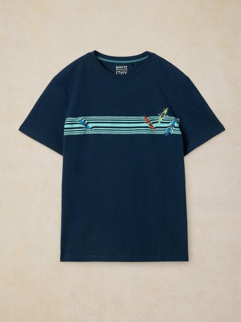 ABERSOCH GRAPHIC TEE in NAVY PR - FLAT FRONT