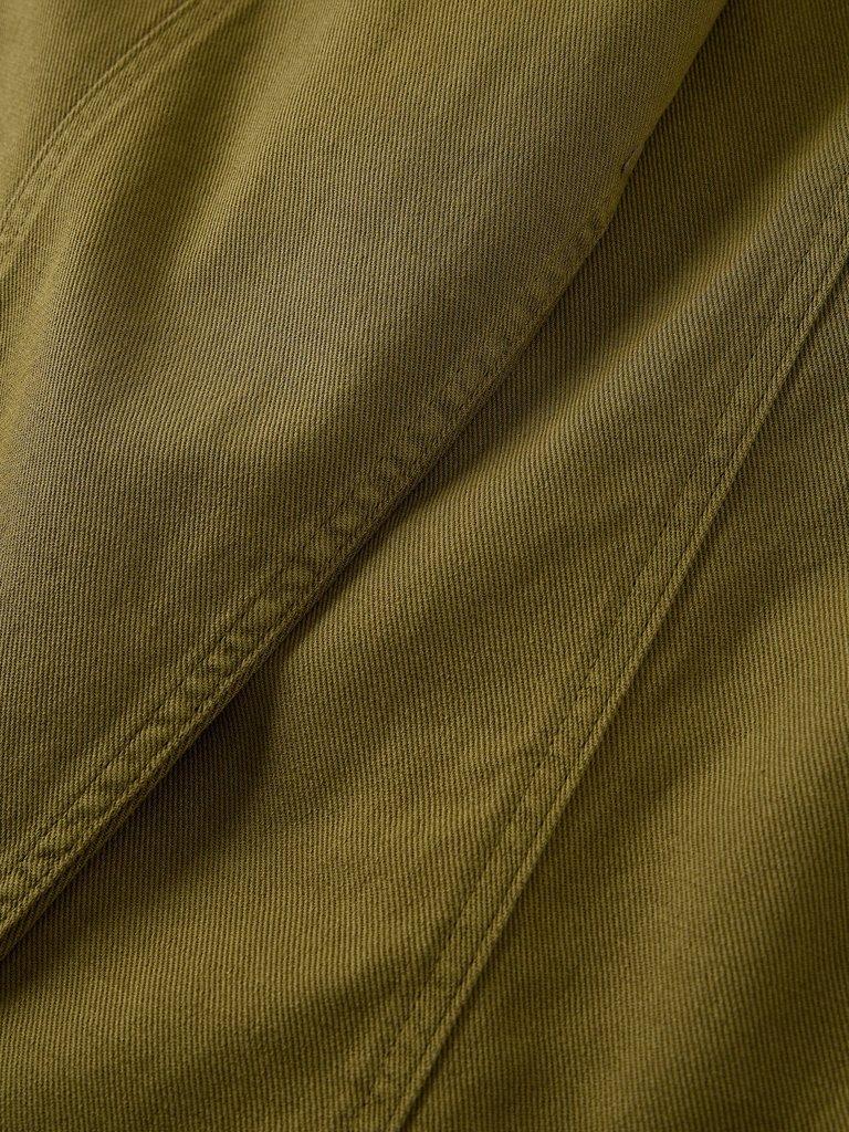 ADELINE UTILITY BARREL TROUSER in KHAKI GRN - FLAT DETAIL