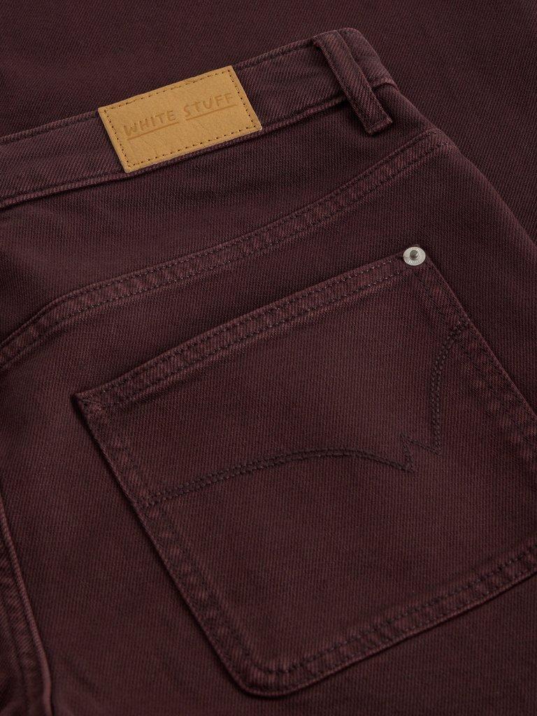 TIA WIDE LEG CROP JEAN in DK BROWN - FLAT DETAIL