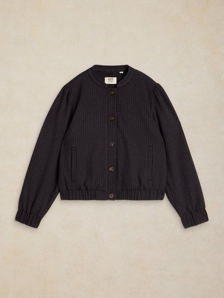 BONNIE BOMBER JACKET in NAVY MULTI - FLAT FRONT