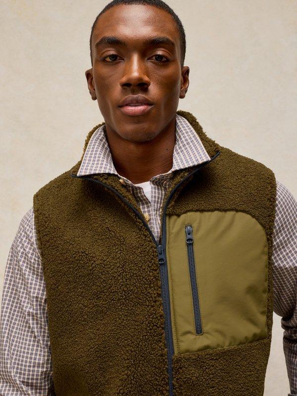 BORG ZIP THROUGH GILET