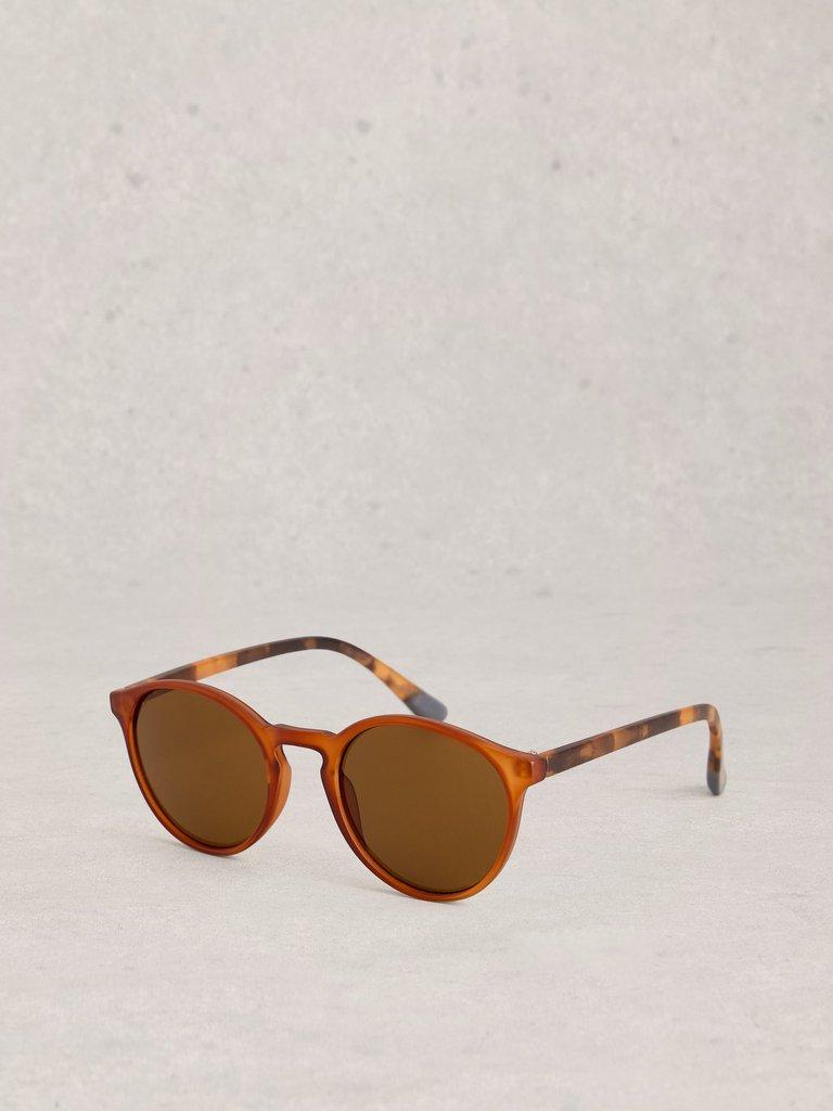 Round Preppy Sunglasses in DK ORANGE - LIFESTYLE