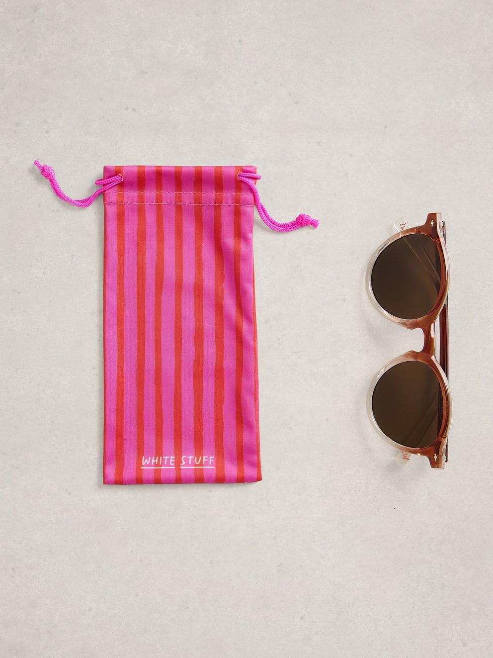 Preppy Light Round Sunglasses in PINK MLT - FLAT FRONT