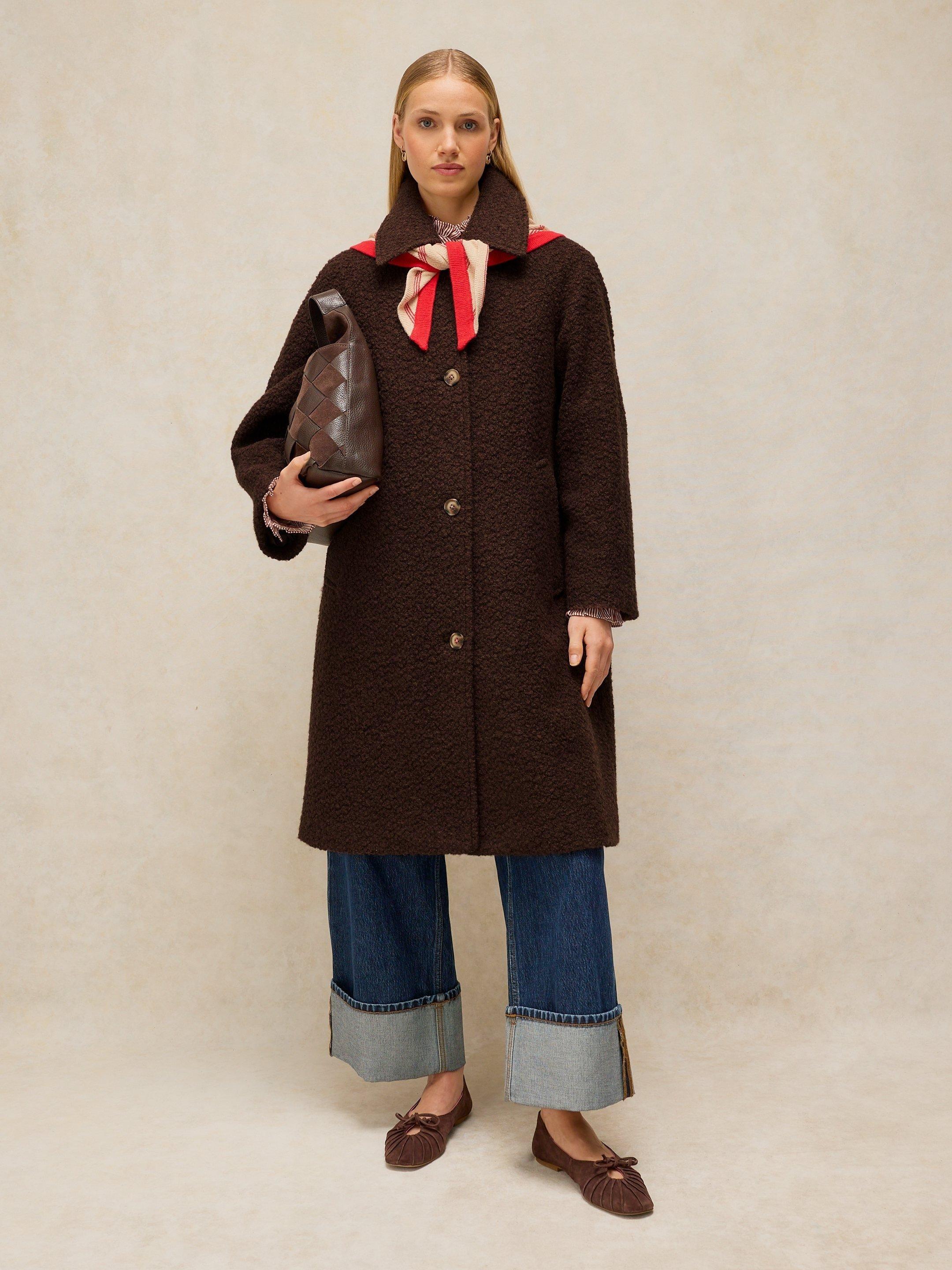 KELSEY BOUCLE WOOL BLEND COAT
