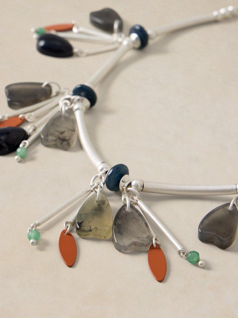 WOODLAND CRAFT NECKLACE in SLV TN MET - FLAT DETAIL