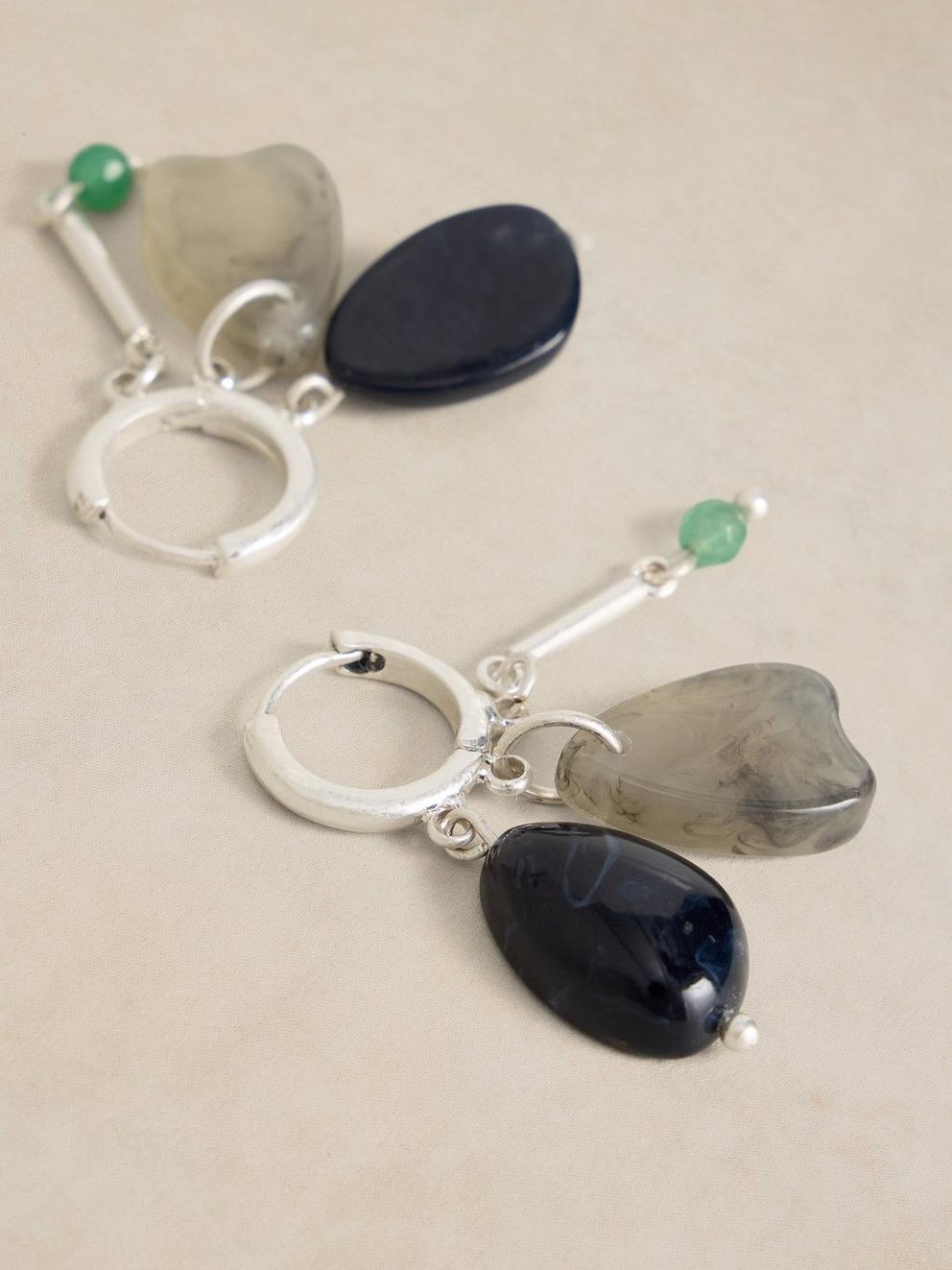 WOODLAND CRAFT EARRINGS in SLV TN MET - FLAT DETAIL