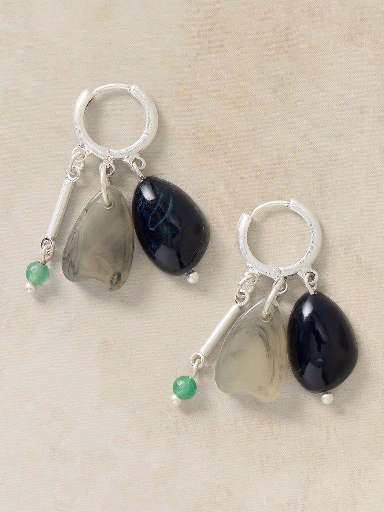 WOODLAND CRAFT EARRINGS in SLV TN MET - FLAT FRONT