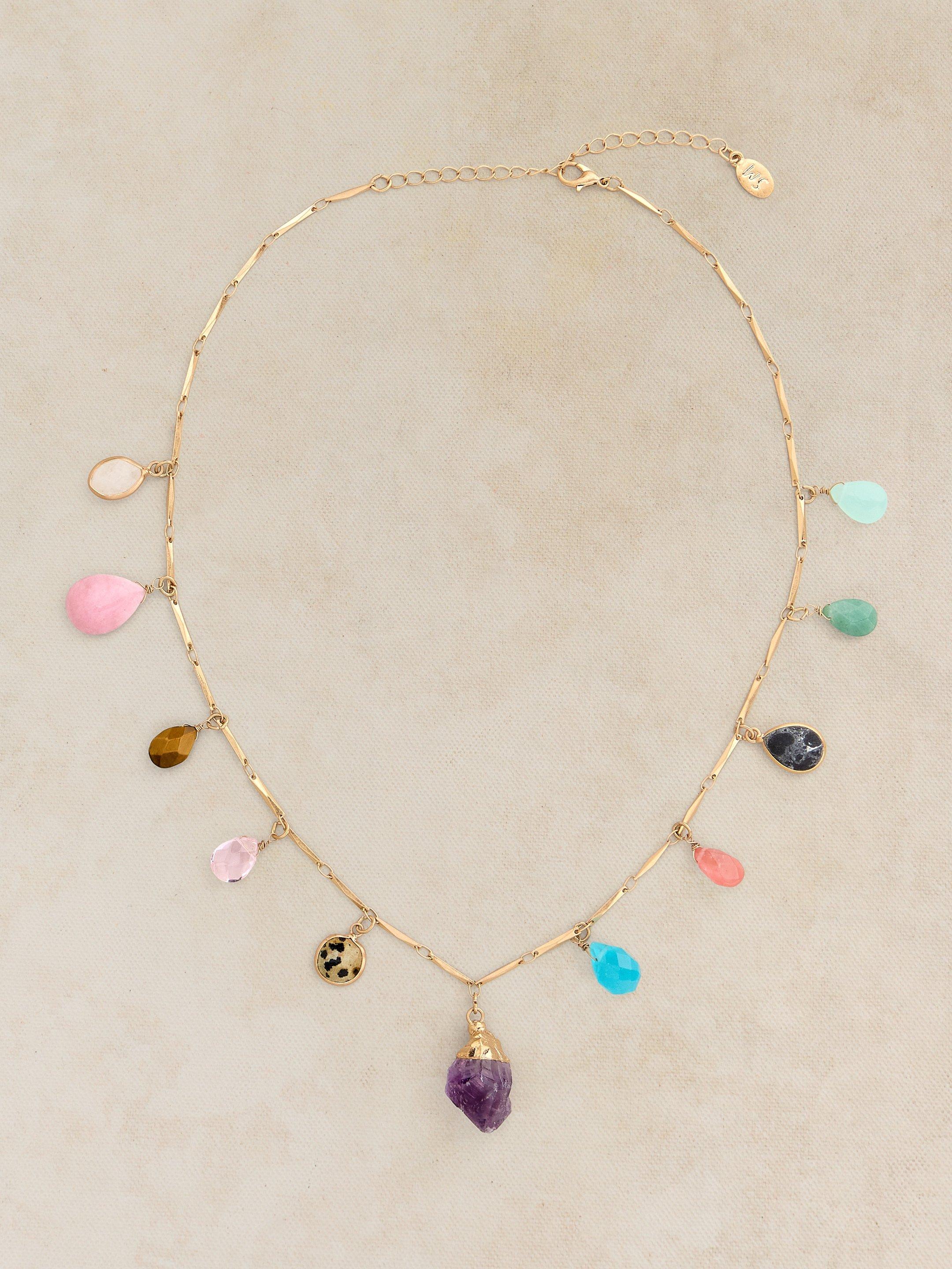 SEMIPRECIOUS CHARM NECKLACE